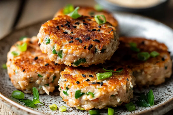 Asian-Style Tuna Cakes with Spicy Mayo