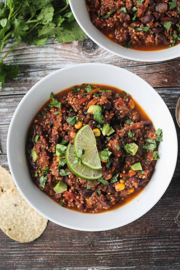 Pumpkin Black Bean Quinoa Chili