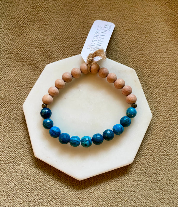 Essential Oil Diffuser Bracelet: Apatite + Rosewood