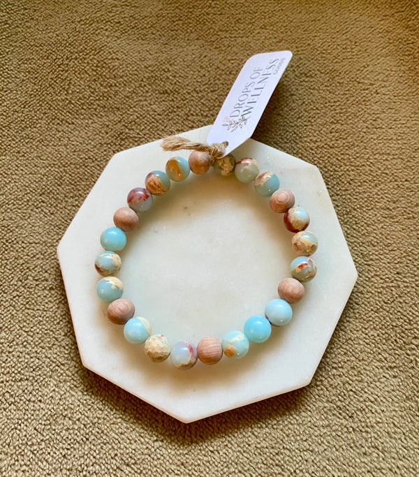 Essential Oil Diffuser Bracelet: Impression Jasper Rosewood