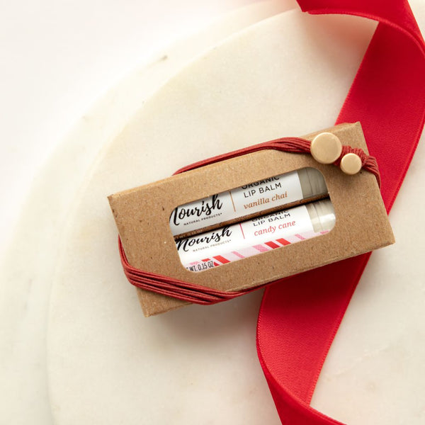 Lip Balm Duo: Candy Cane + Vanilla Chai