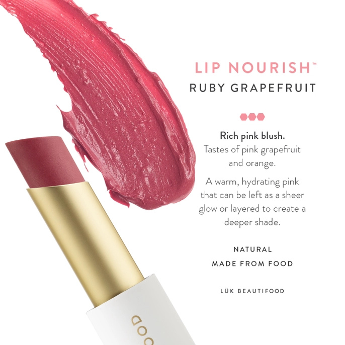 Lip Nourish Natural Lipstick: Ruby Grapefruit