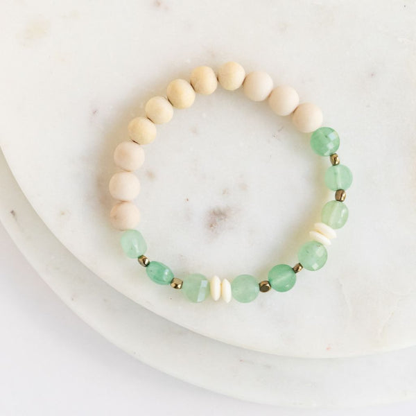 Essential Oil Diffuser Bracelet: Malaysia Jade Stone & Sandalwood
