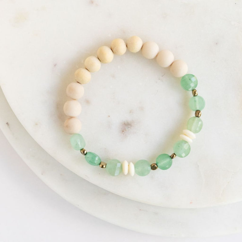 Essential Oil Diffuser Bracelet: Malaysia Jade Stone & Sandalwood
