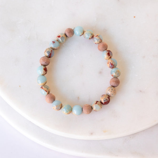 Essential Oil Diffuser Bracelet: Impression Jasper Rosewood