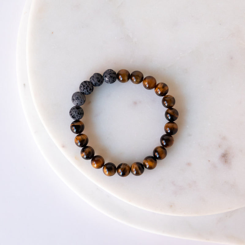 Essential Oil Diffuser Bracelet: Tiger Eye