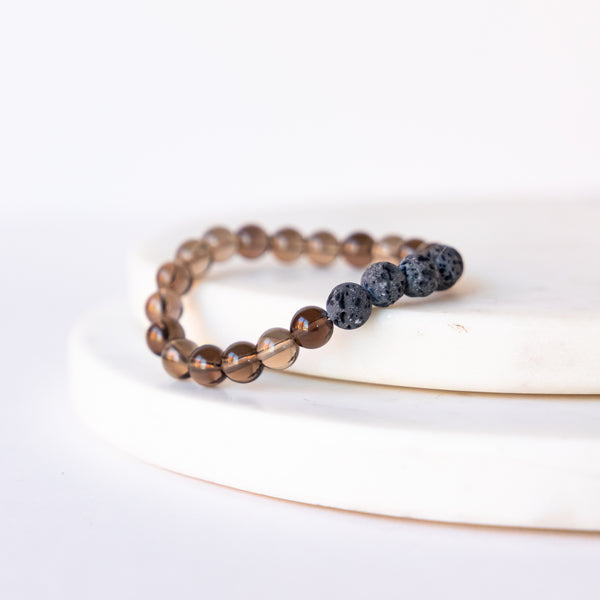 Essential Oil Diffuser Bracelet: Smoky Quartz