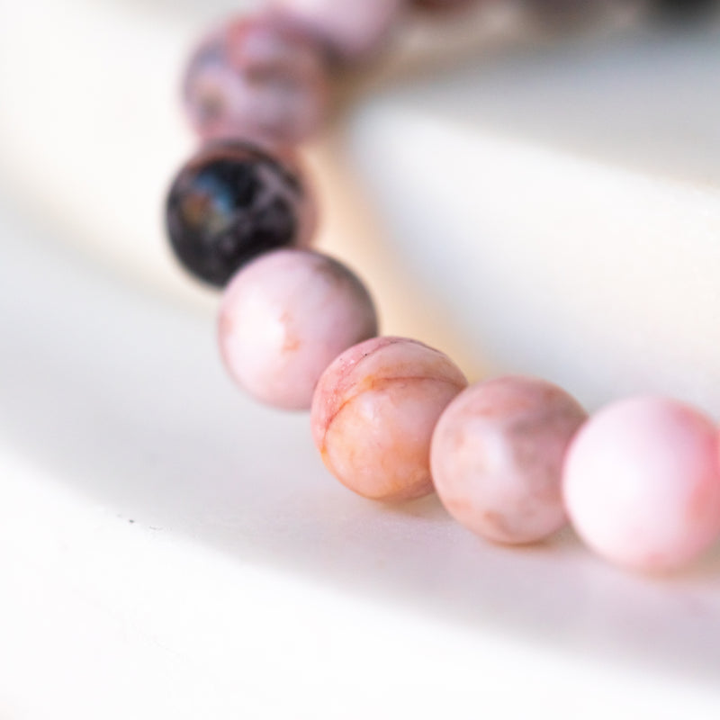 Essential Oil Diffuser Bracelet: Pink Zebra Jasper