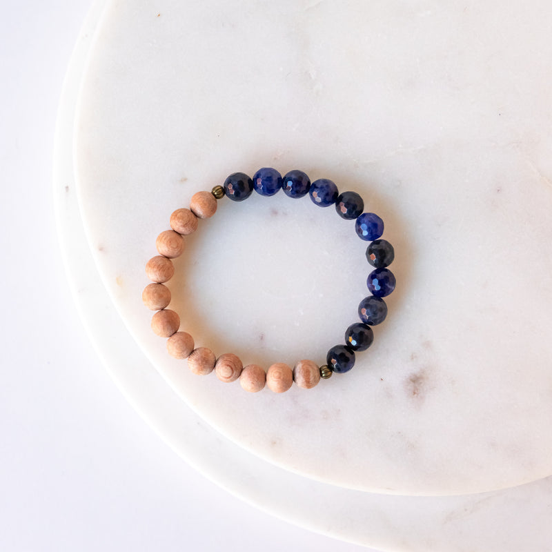 Essential Oil Diffuser Bracelet: Lapis Lazuli & Rosewood