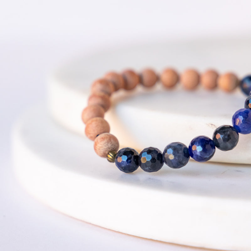 Essential Oil Diffuser Bracelet: Lapis Lazuli & Rosewood