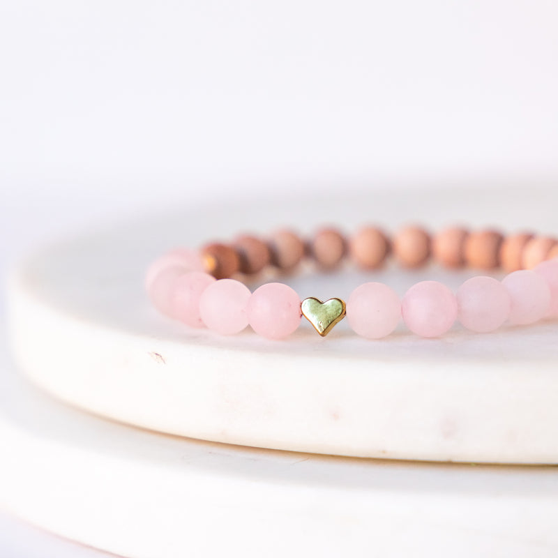 Essential Oil Diffuser Bracelet: Rose Quartz