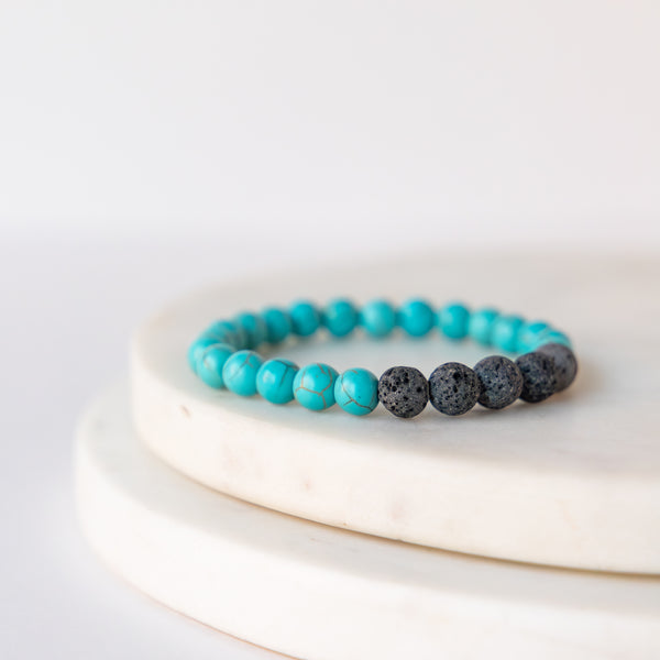 Essential Oil Diffuser Bracelet: Turquoise