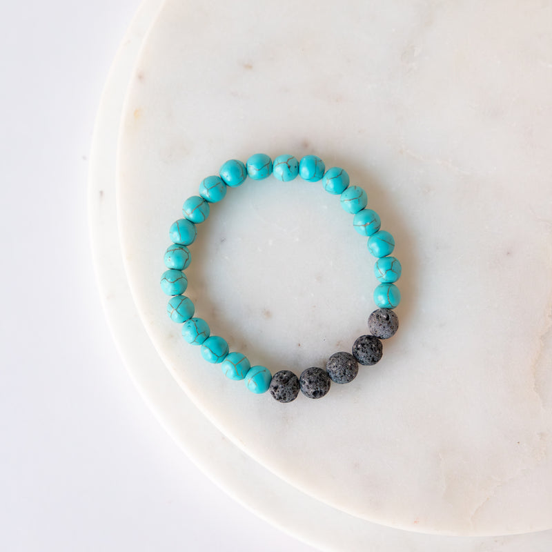 Essential Oil Diffuser Bracelet: Turquoise