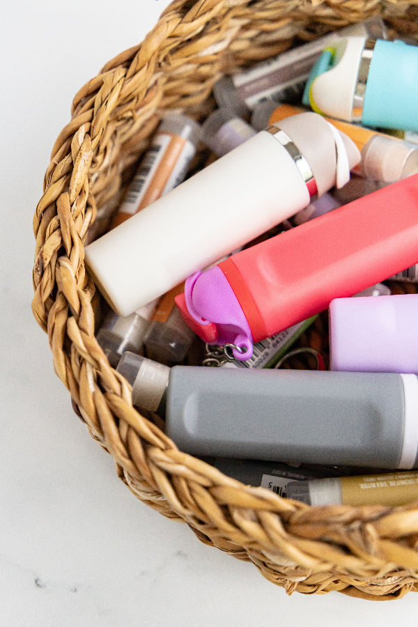 Mini Water Bottle Keychain Holder with Lip Balm