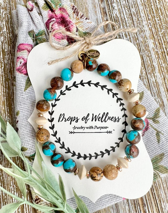 Oil Diffuser Bracelet Turquoise Natural Stone